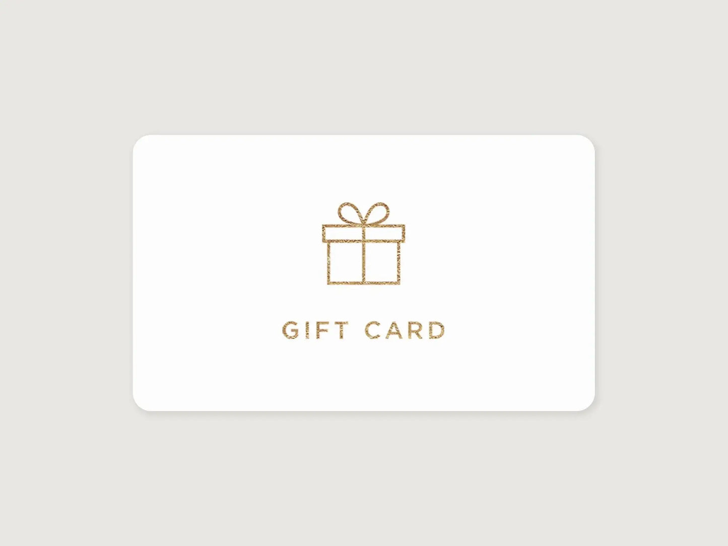 Elegant white gift card with gold glitter present icon and text, perfect for luxury wide calf boots