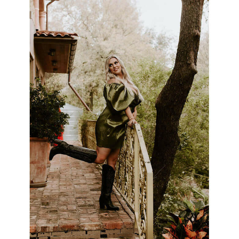 Charlotte Black Wide Calf Boots- Fontleroy